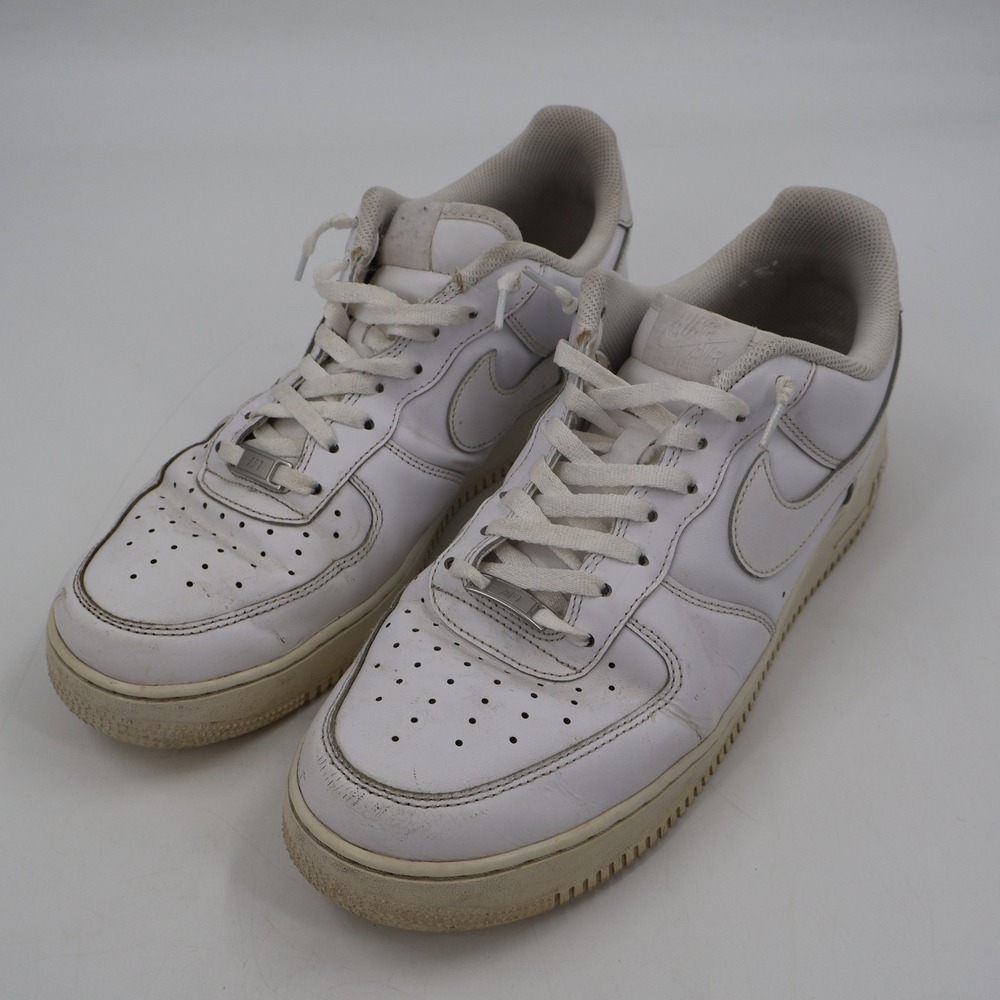 Nike Air Force 1 07 Mens Size 12 White Low Top Leather Sneakers 315122-111
